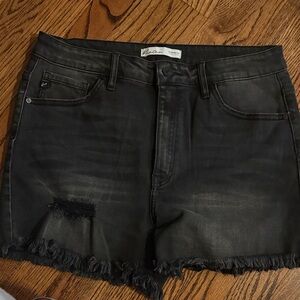 KanCan Distressed Black Jean Shorts